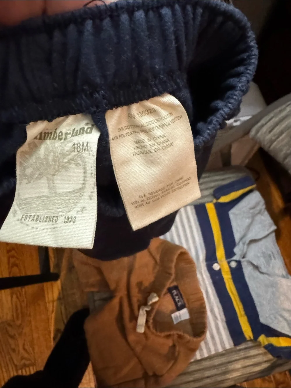 3-Piece Baby Outfit Set - Navy, Yellow, Gray & Tan size 18 months